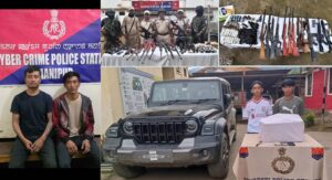 मणिपुर में हथियारों का जखीरा बरामद, दो गिरफ्तार; 45 किलो संदिग्ध अफीम जब्त
