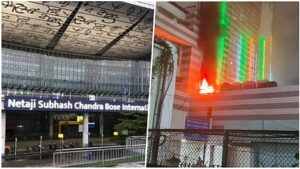 कोलकाता एयरपोर्ट के एटीसी भवन में लगी आग, करीब दो घंटे की मशक्कत के बाद काबू