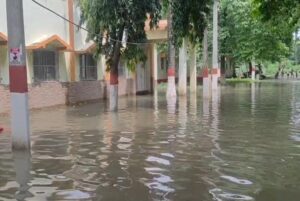 टीएमबीयू परिसर में घुसा बाढ़ का पानी, प्रशासनिक भवन जलमग्न