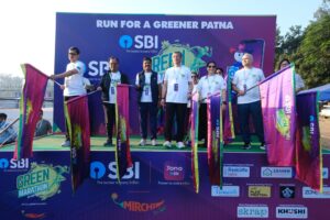पटना में SBI ग्रीन मैराथन सीजन 7 का आयोजन, 4,800 धावकों ने लगाई दौड़