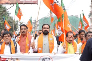 ‘लोकतंत्र बचाओ, अराजकता हटाओ’ पदयात्रा: कारगिल चौक से जे०पी० गोलम्बर तक पैदल चले मुख्यमंत्री सम्राट चौधरी, कहा— ‘जो लोकतंत्र से खिलवाड़ करेगा, जनता माफ नहीं करेगी’