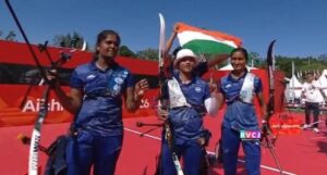एशियन खेल 2026 में भारत को मिला 11वां स्वर्ण : भारतीय महिला रिकर्व टीम ने रचा इतिहास, दक्षिण कोरिया को हराकर जीता स्वर्ण पदक
