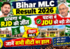 Bihar MLC Result 2026: दरभंगा में स्नातक सीट पर RJD की जीत, पटना में JDU आगे; जानें सभी सीटों का हाल